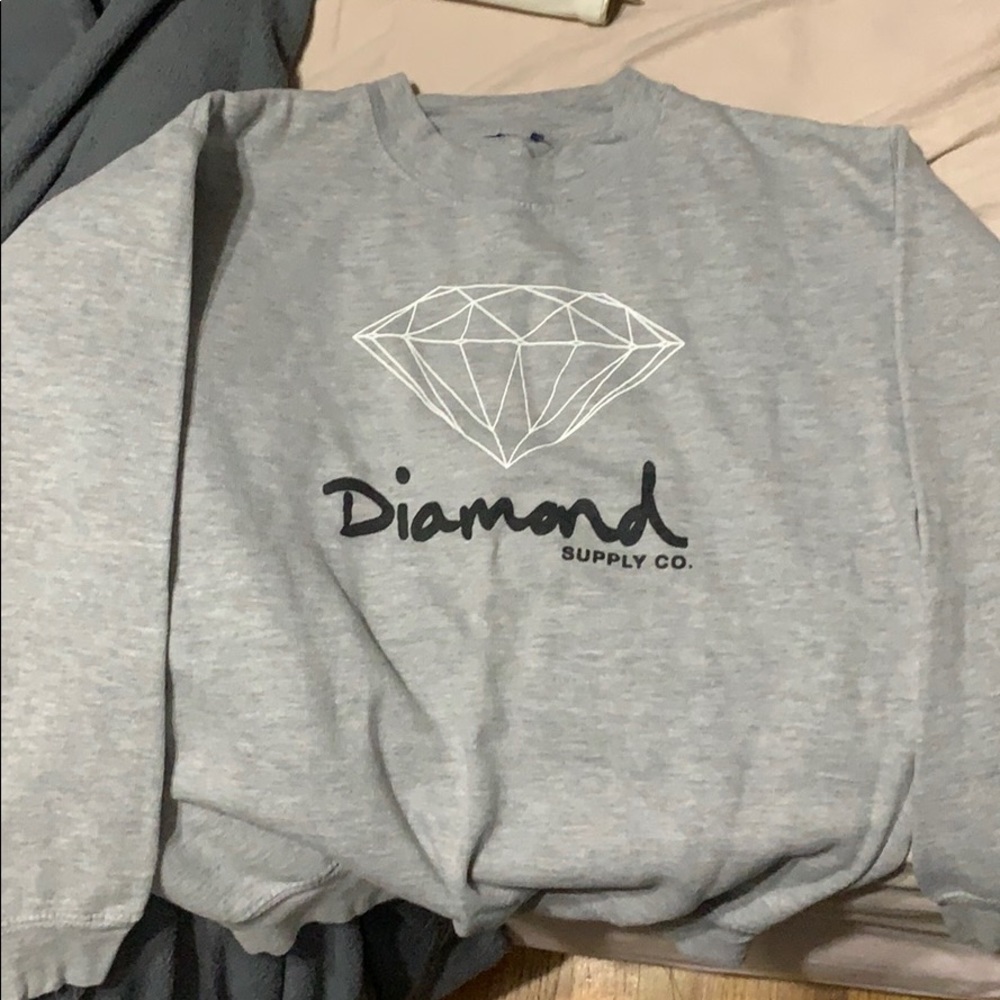 Gray crew neck